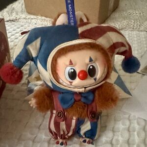 POP MART WHY SO SERIOUS JUGGLING CLOWN LABUBU VINYL PLUSH PENDANT